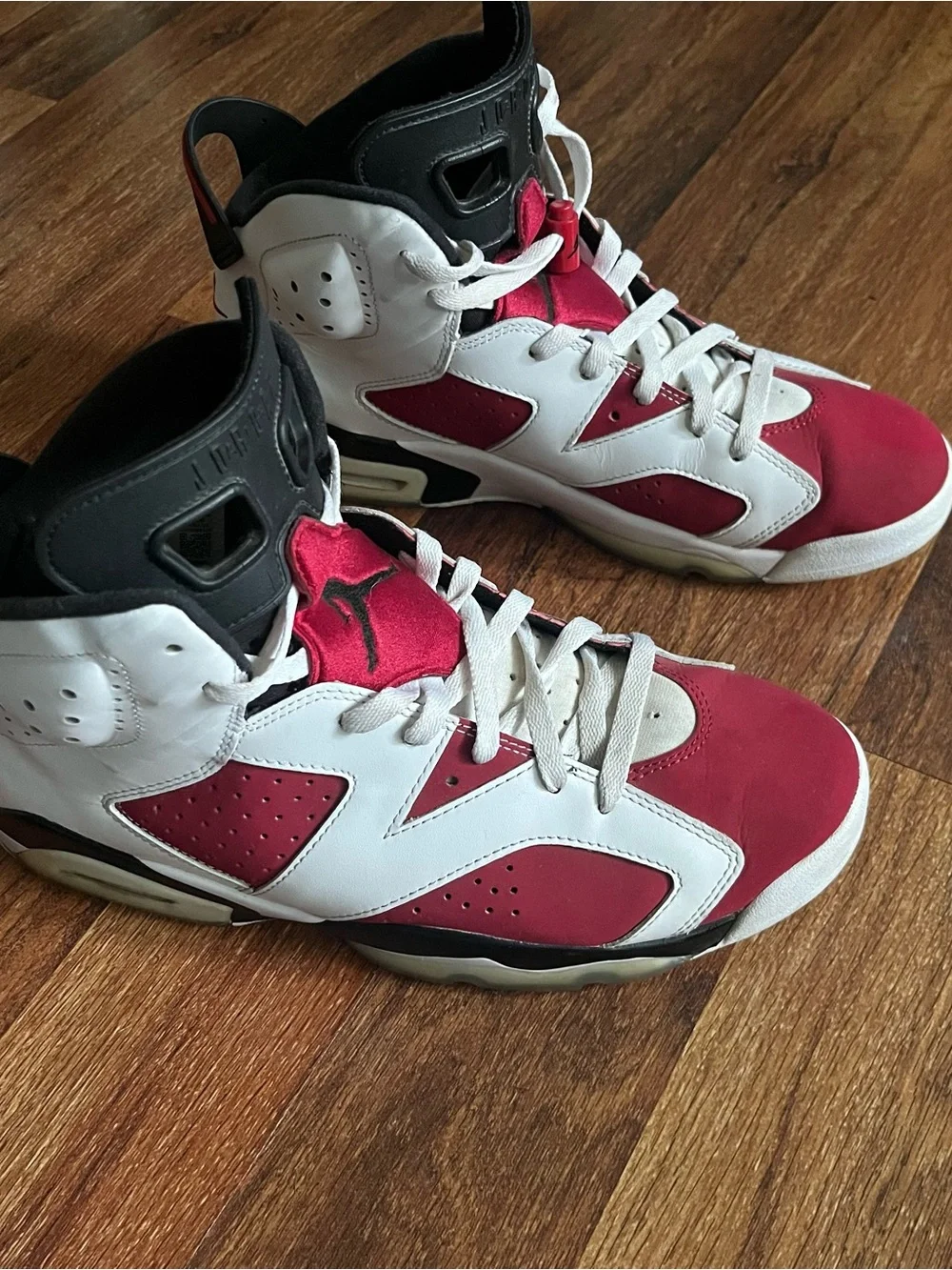 Nike Air Jordan 6 Retro Carmine 2021 White Red Black Men’s size 11